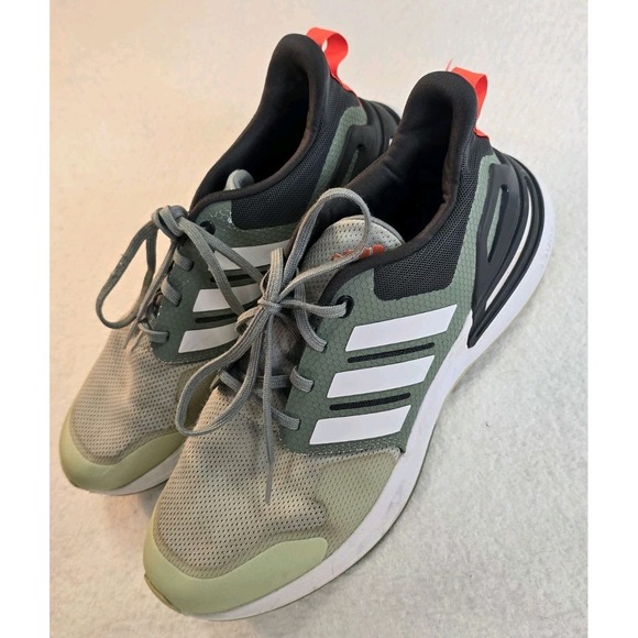 adidas Other - Adidas Boys RapidaSport Bounce Silver Green Running Shoes Sneakers Size 7 EUC